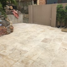 Travertine courtyard paving Wahroonga